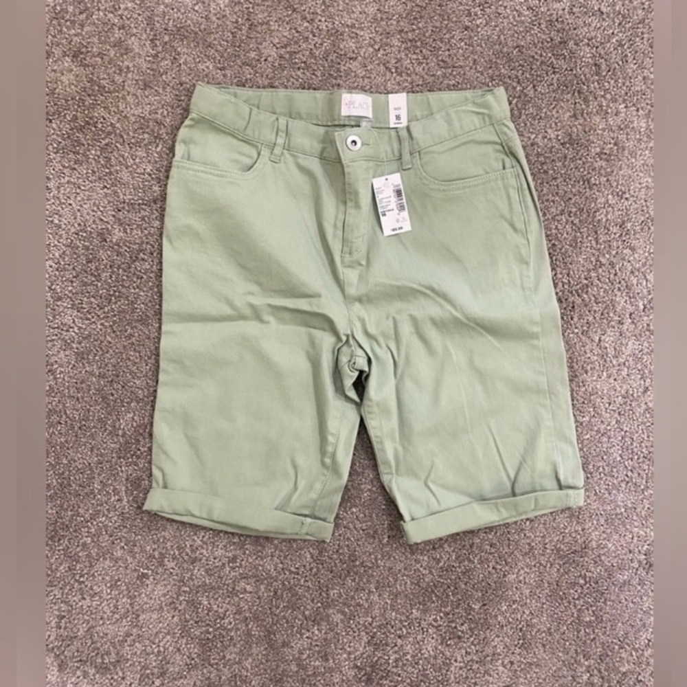 Girls Children’s Place Skimmer Shorts size 16 NWT - Sage